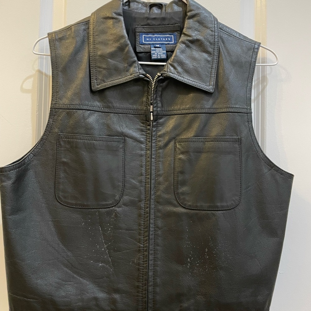 Black Leather Vest by Wilsons Leather